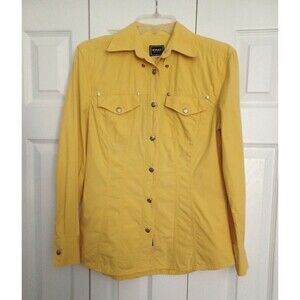 Vintage Versace Jeans Couture Women Tops XS Yellow Western Look